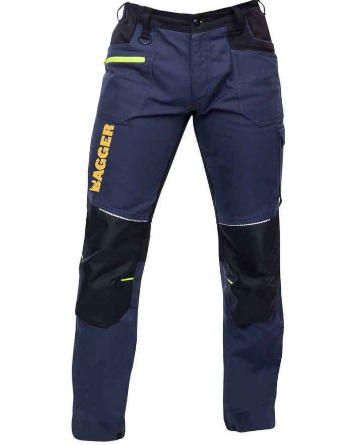 4Xstretch kalhoty pánské pasové - tmavě modrá - potisk Bagger