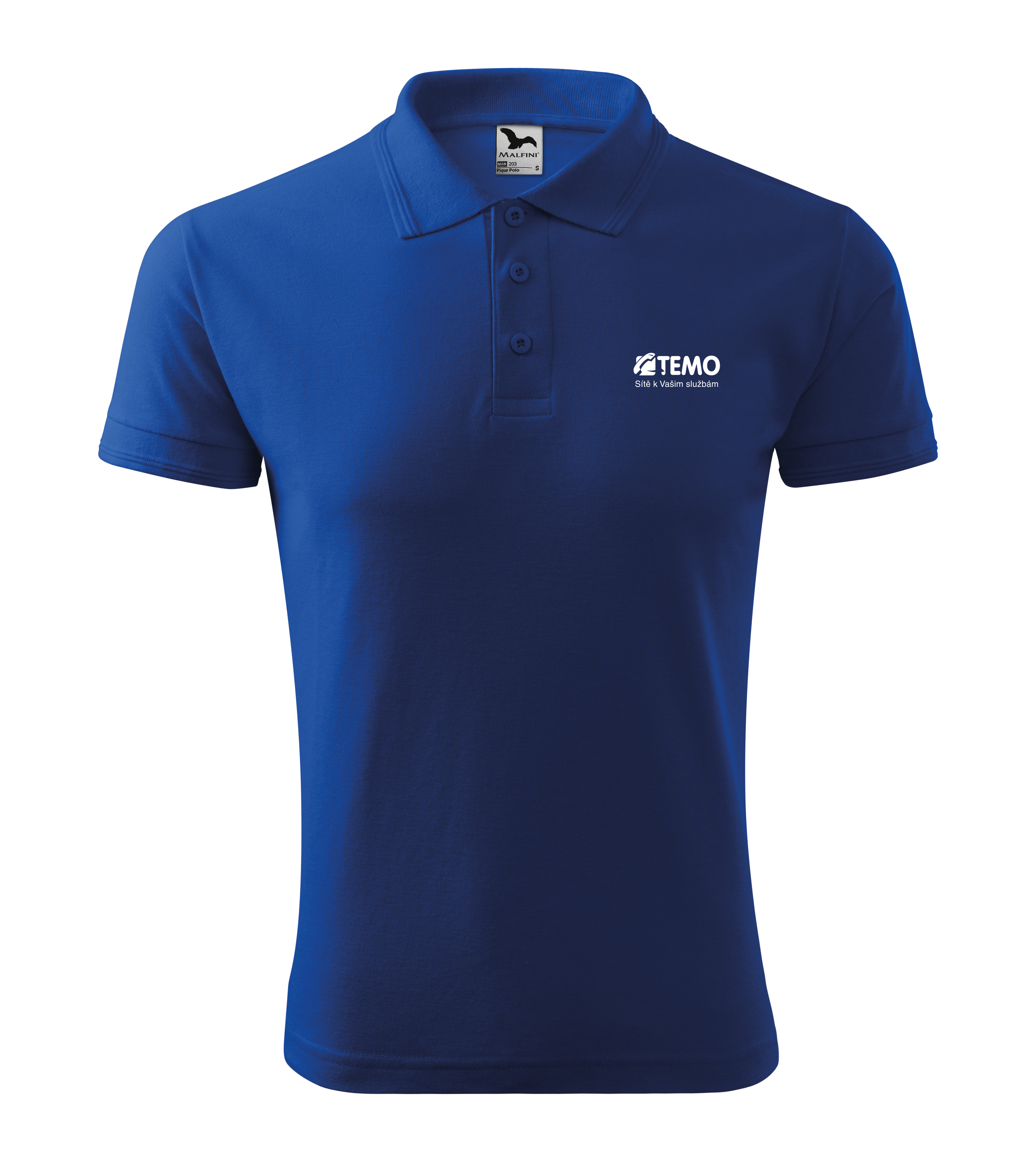 PIQUE POLO 203 polokošile pánská kr.ruk. - královská modrá - TEMO
