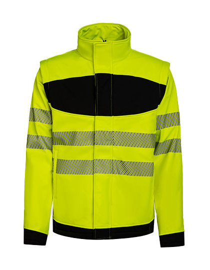 EOS Hi-Vis reflexní softshellová bunda pánská - Žlutá