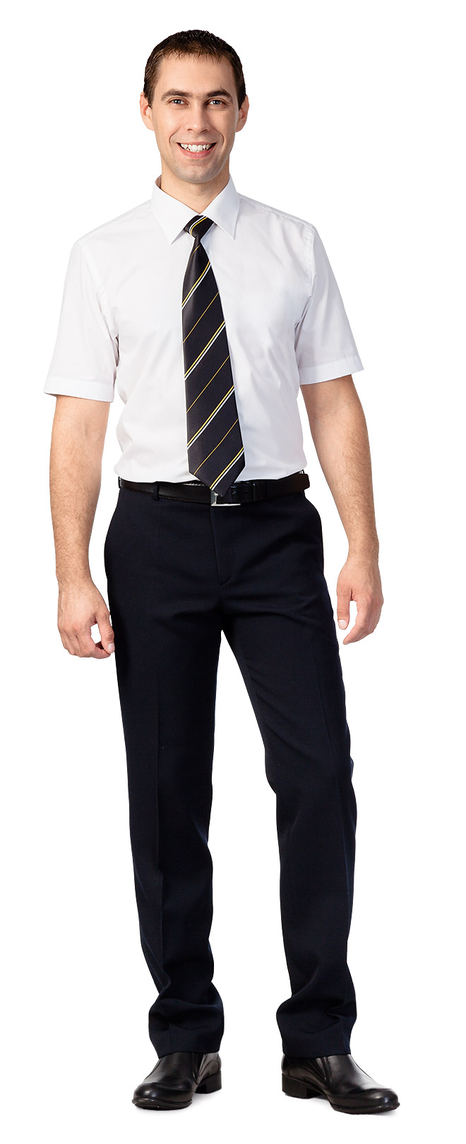 AERO Košile pánská bílá, krátký rukáv