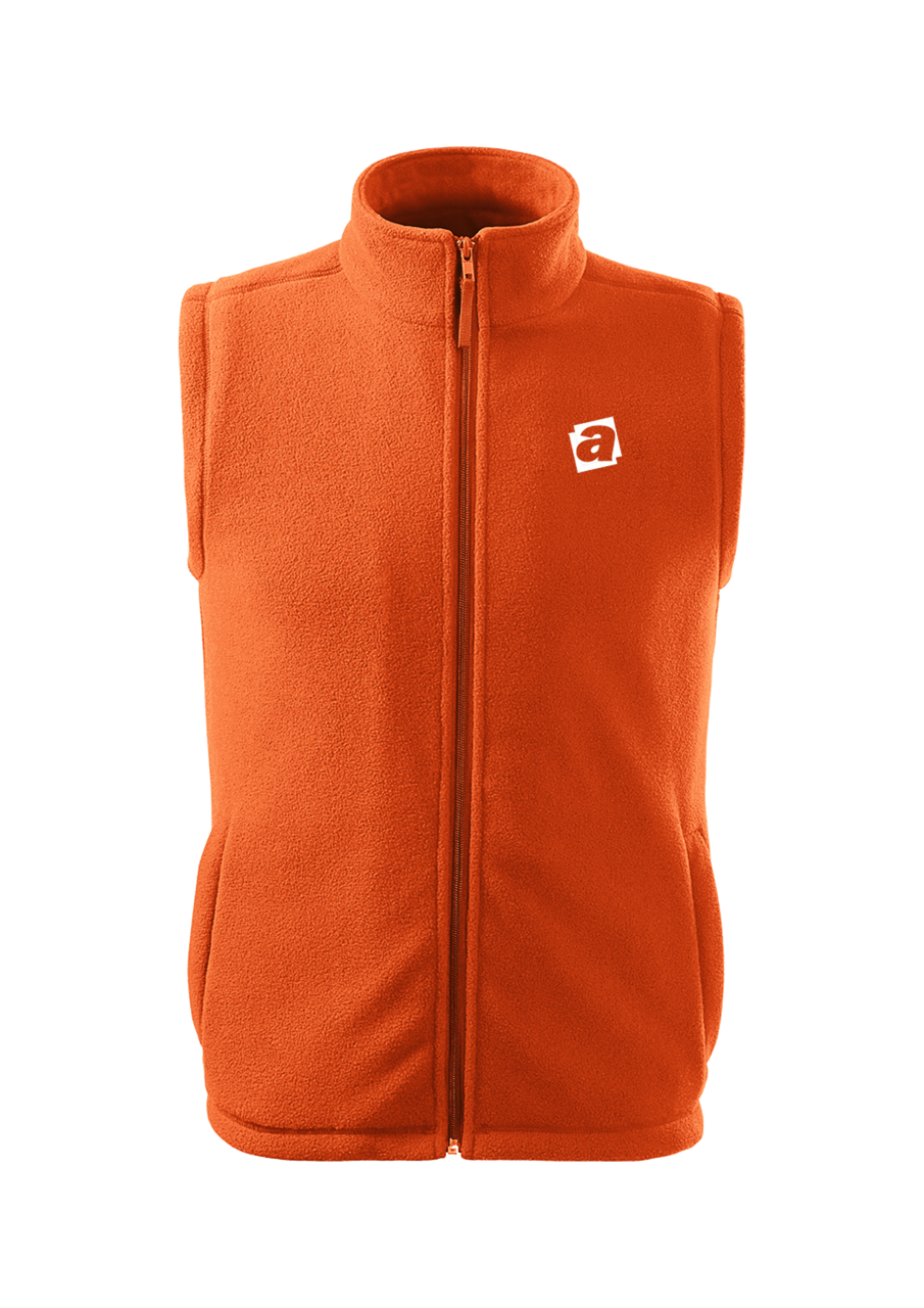 NEXT fleece - vesta unisex - oranžová - výšivka ALZA-UNI + ADMIN (logistika)