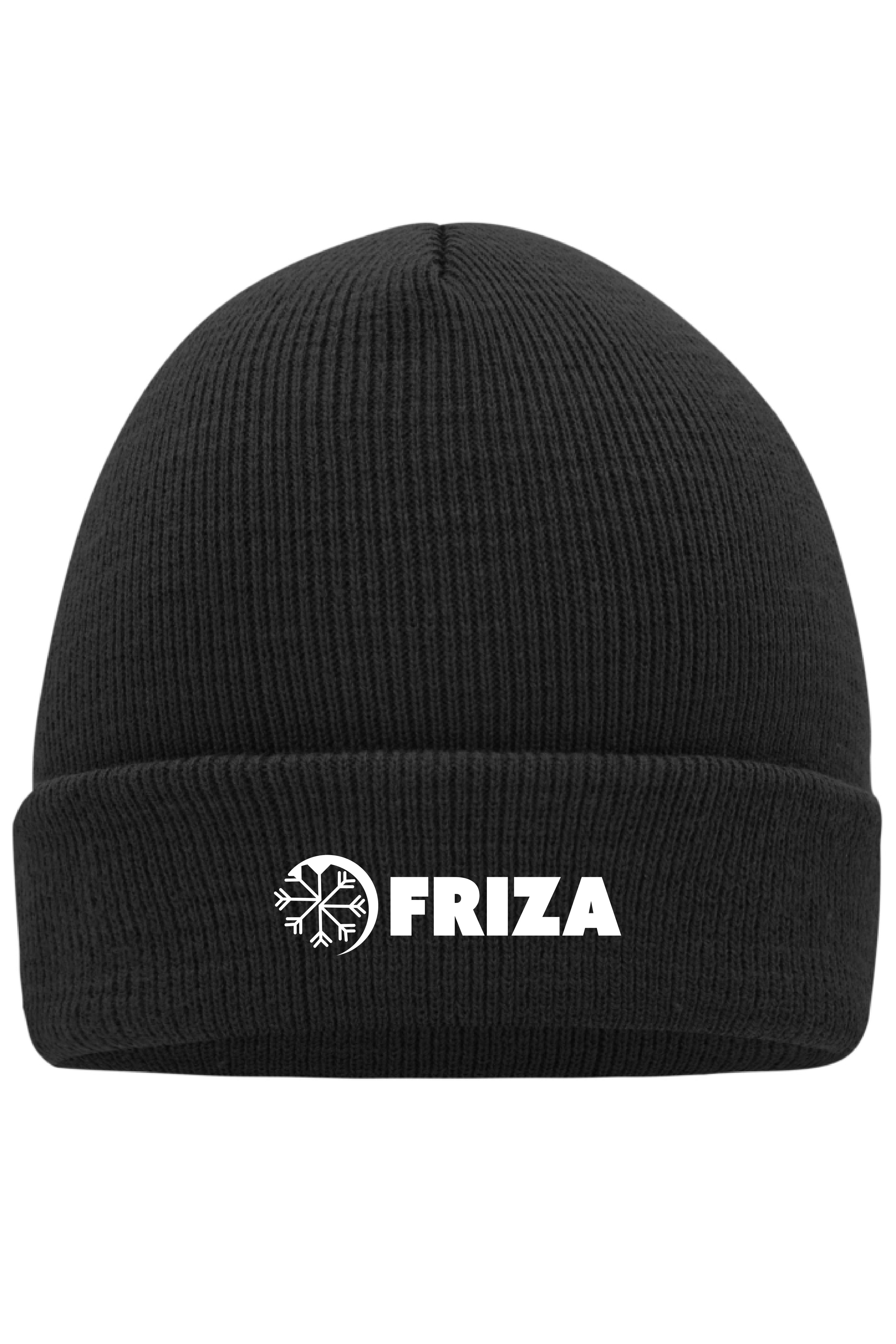 MB7500 čepice unisex pletená - černá - výšivka Friza