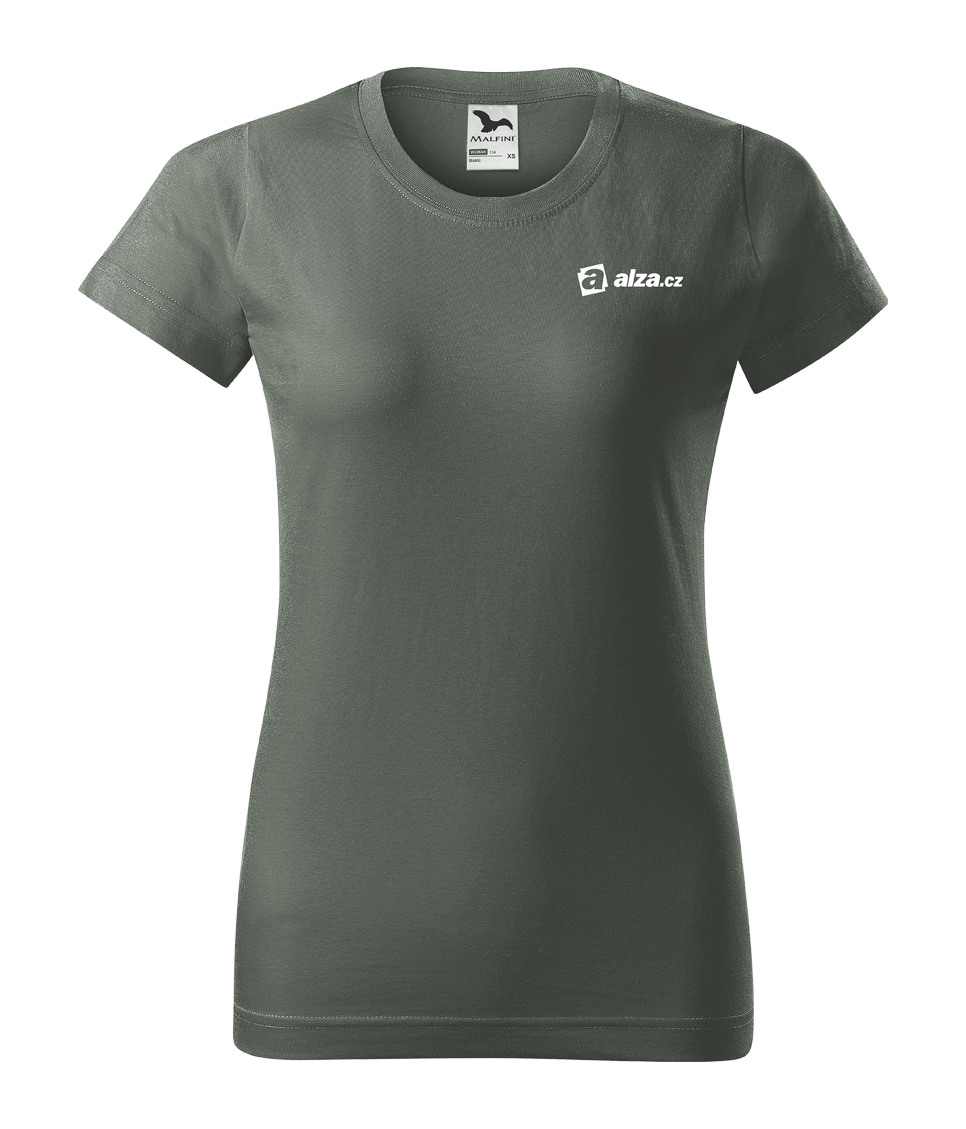 BASIC Tričko dámské - tmavá břidlice - potisk ALZA.SK + TEAM LEADER