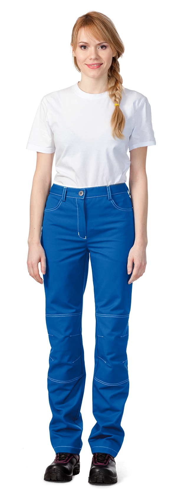 CITY Kalhoty dámské letní, chrpově modré