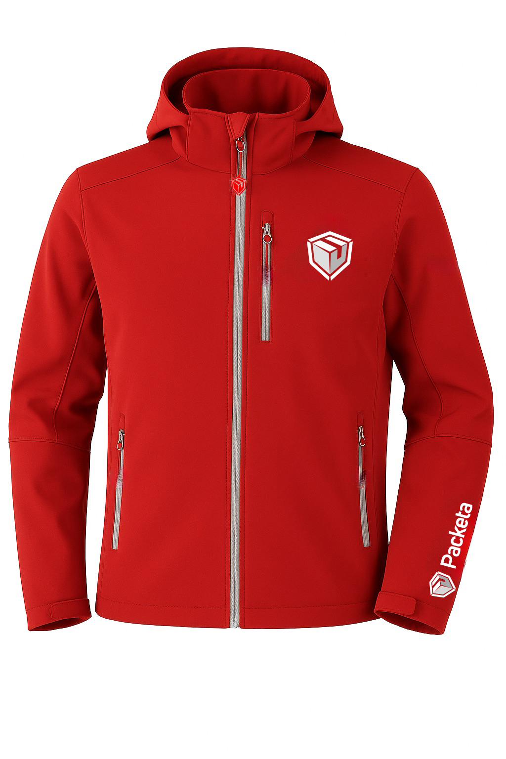 Bunda unisex softshell 3v1 - červená - PACKETA