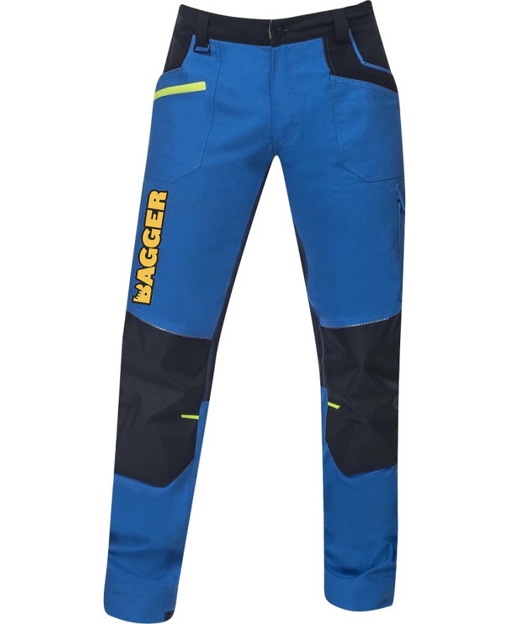 4Xstretch kalhoty pánské pasové - modrá - potisk Bagger